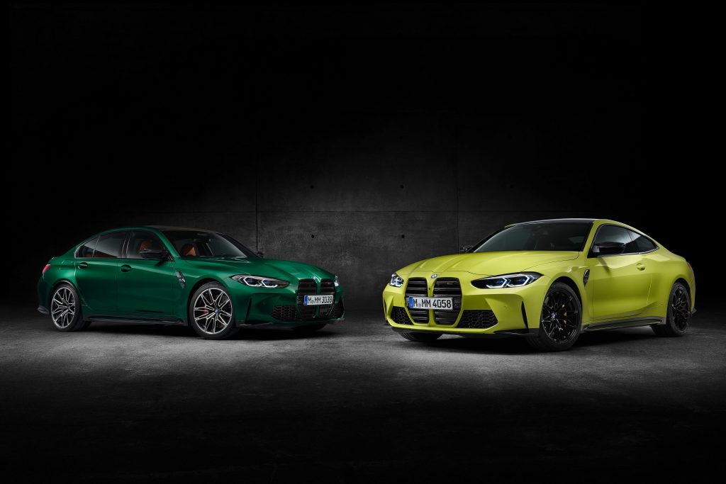 2021 BMW M3 Green and Yellow BMW M4