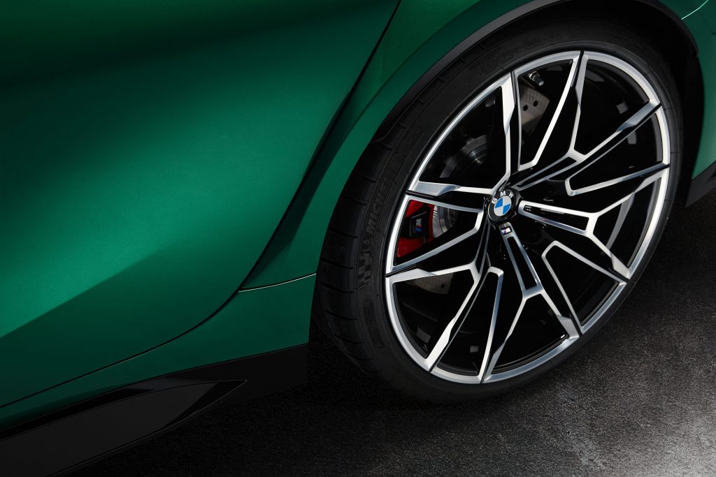 Green 2021 BMW M3 alloy wheel