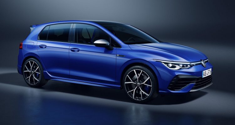 2021 Volkswagen Golf R Mk8 blue front