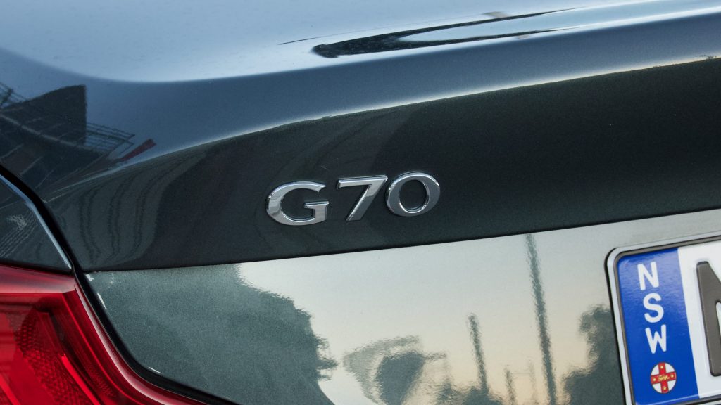 2020 Genesis G70 badge