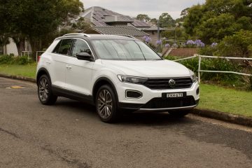 White VW T-Roc 110TSI front