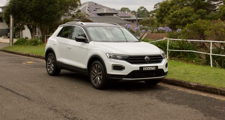 White VW T-Roc 110TSI front