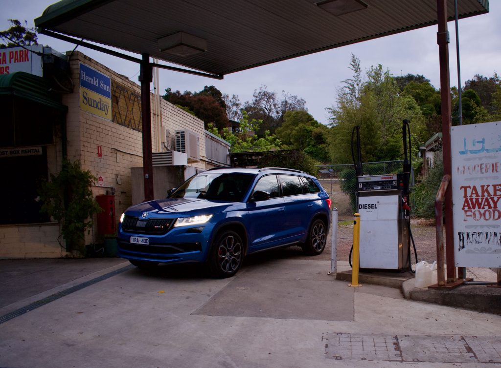 Blue Skoda Kodiaq RS