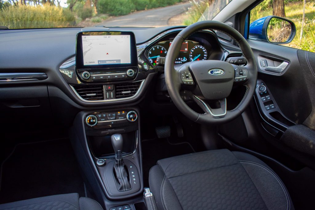 Blue 2020 Ford Puma Interior