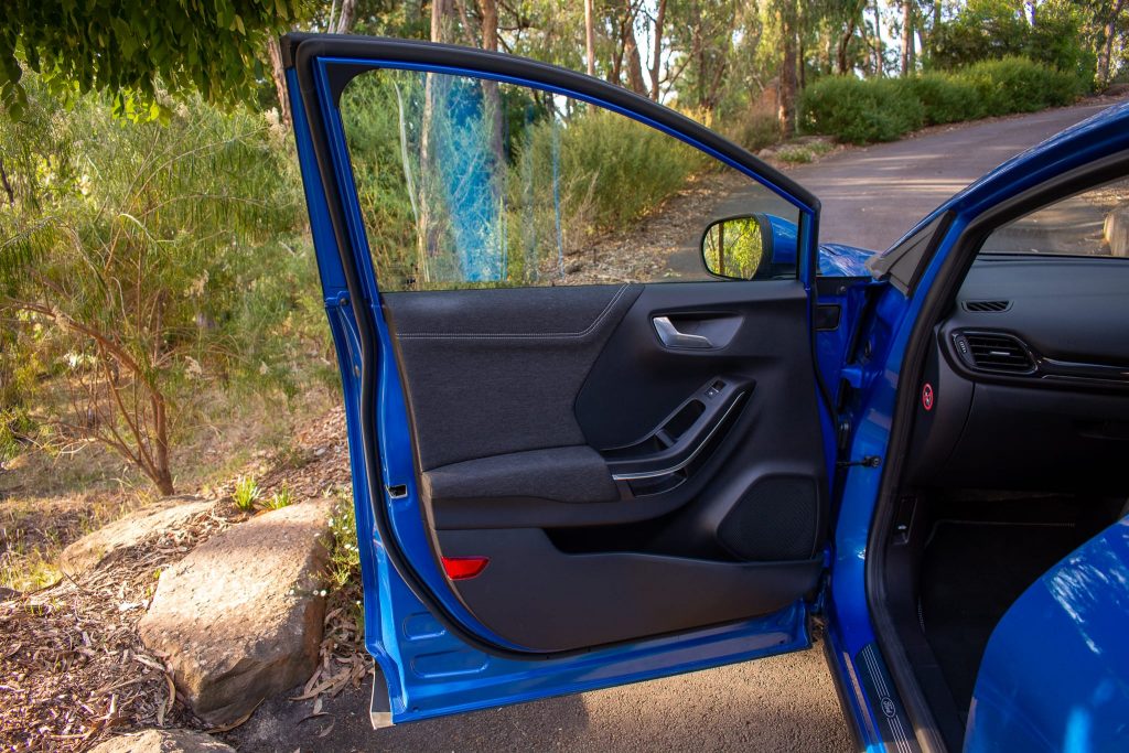 Blue 2021 Ford Puma Interior