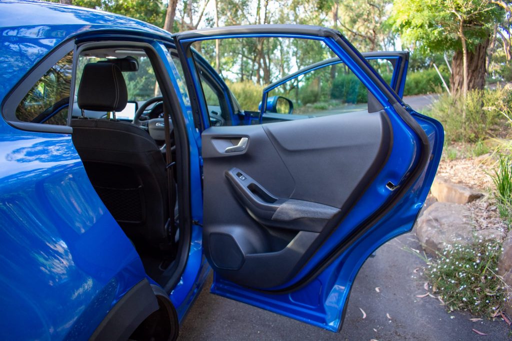 Blue 2021 Ford Puma Interior