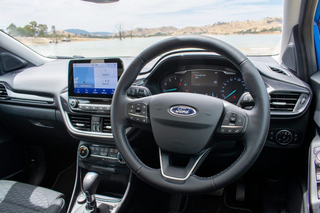 Blue 2020 Ford Puma Interior