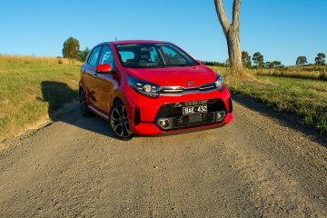 Red Kia Picanto front