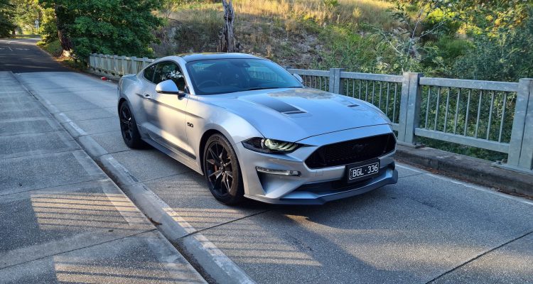 Silver Ford Mustang