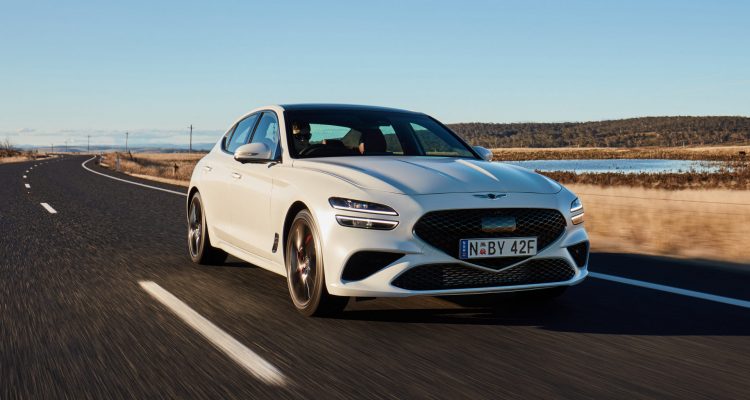 White Genesis G70 front