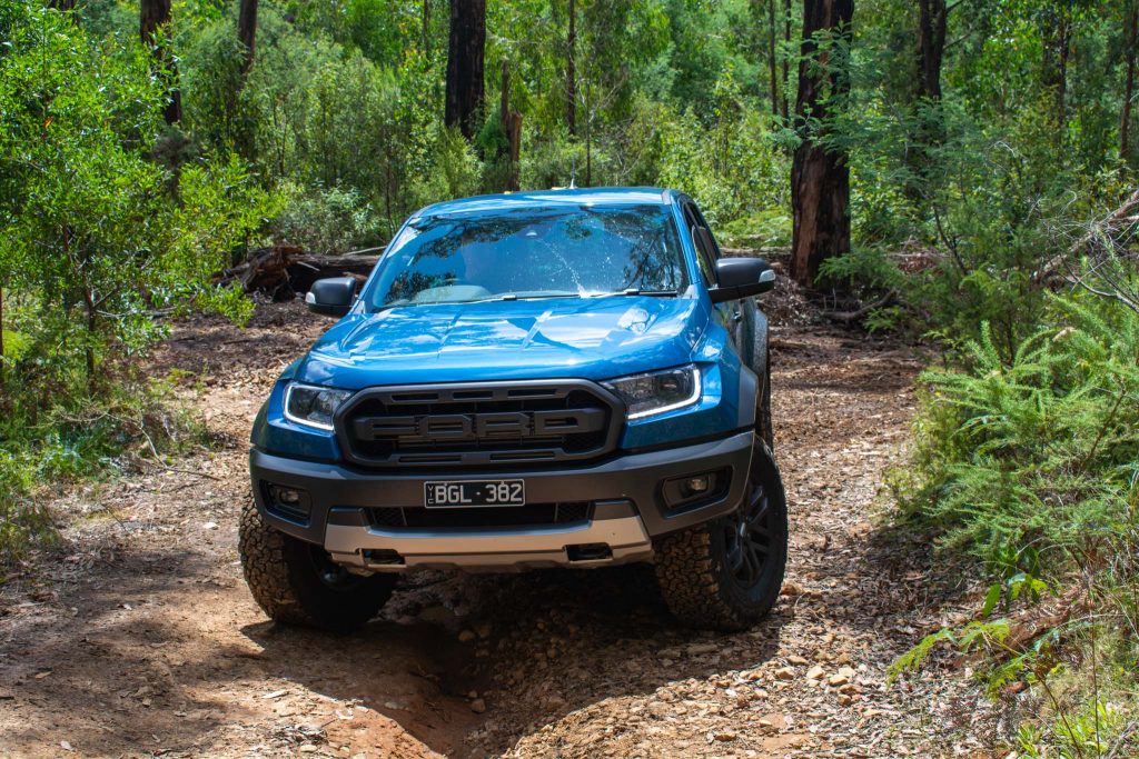 Blue Ford Ranger Raptor