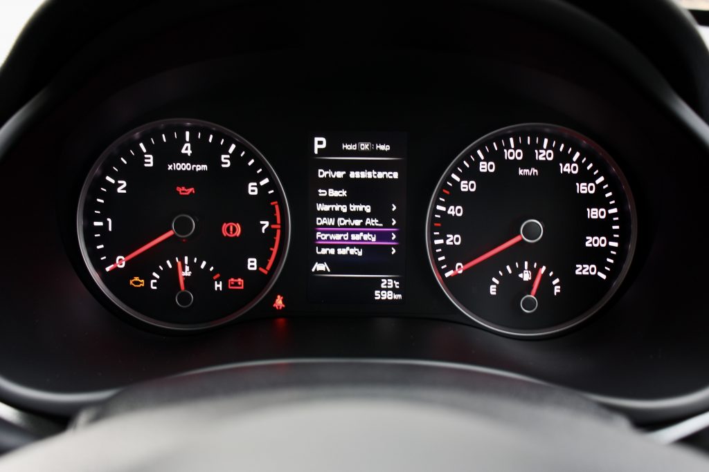 2021 Kia Rio Sport 4.2-inch driver's display