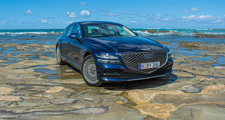 2021 Genesis G80 blue front