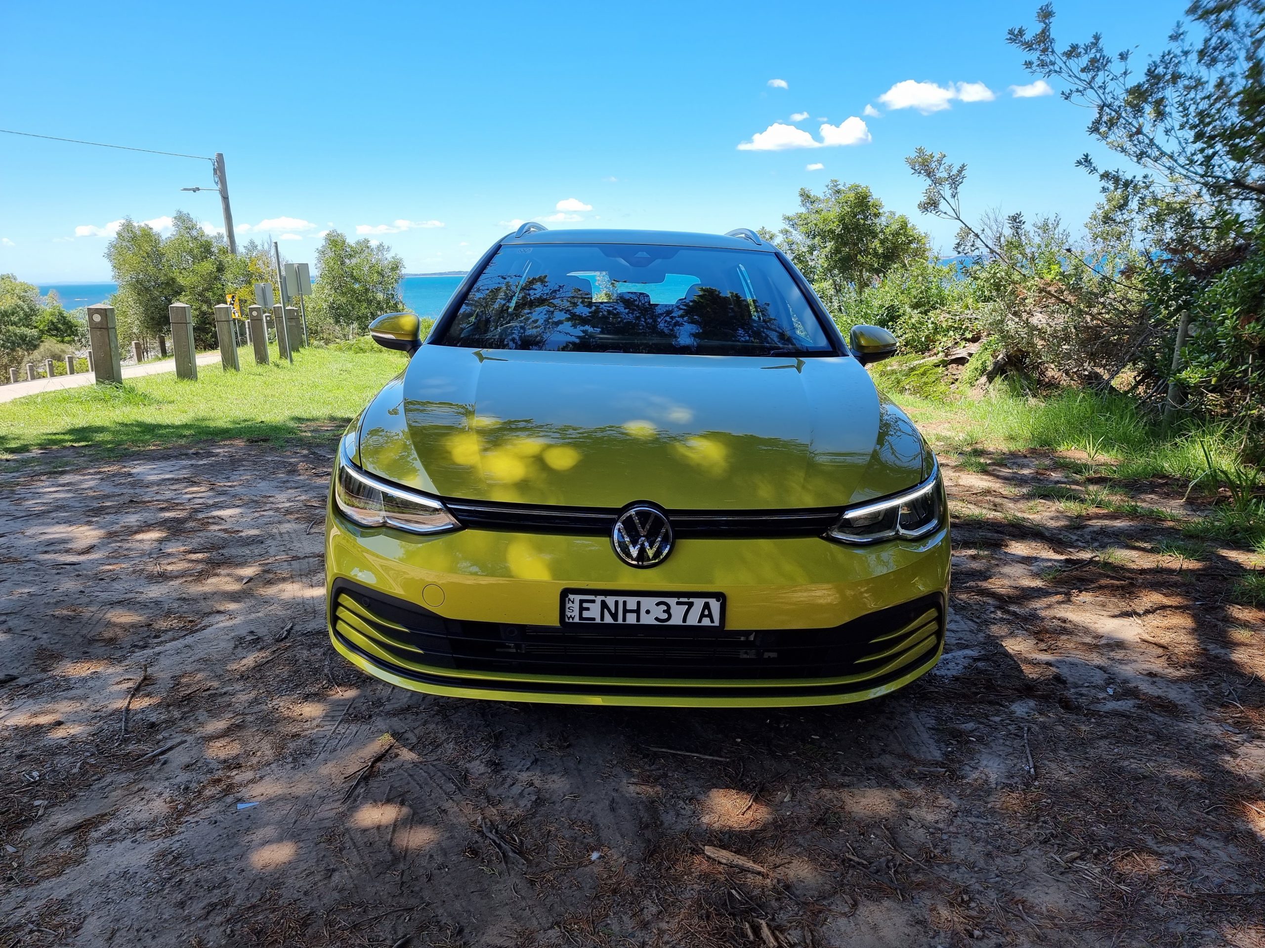 2022 VW Golf Wagon yellow front