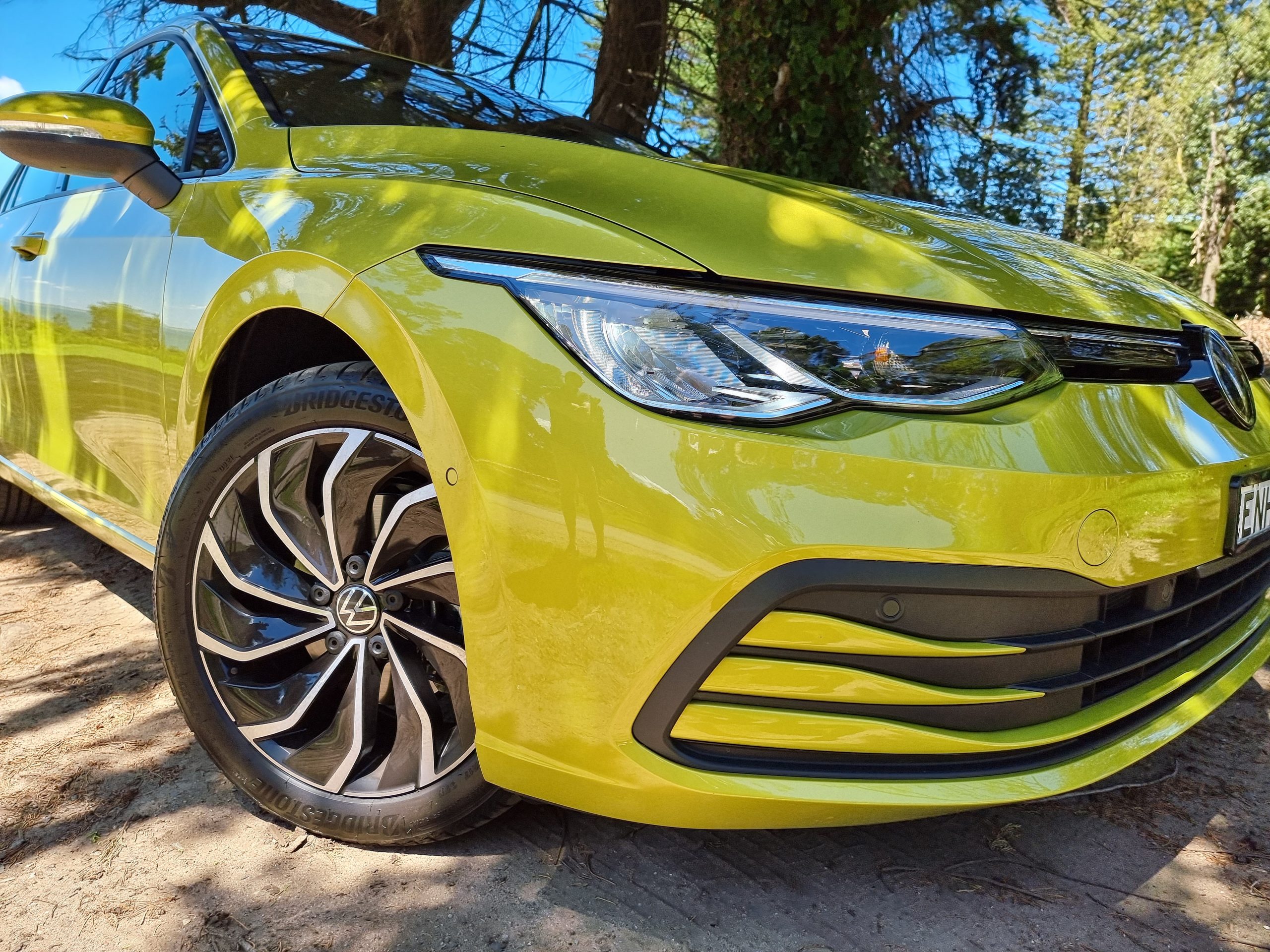 2022 VW Golf Wagon yellow front