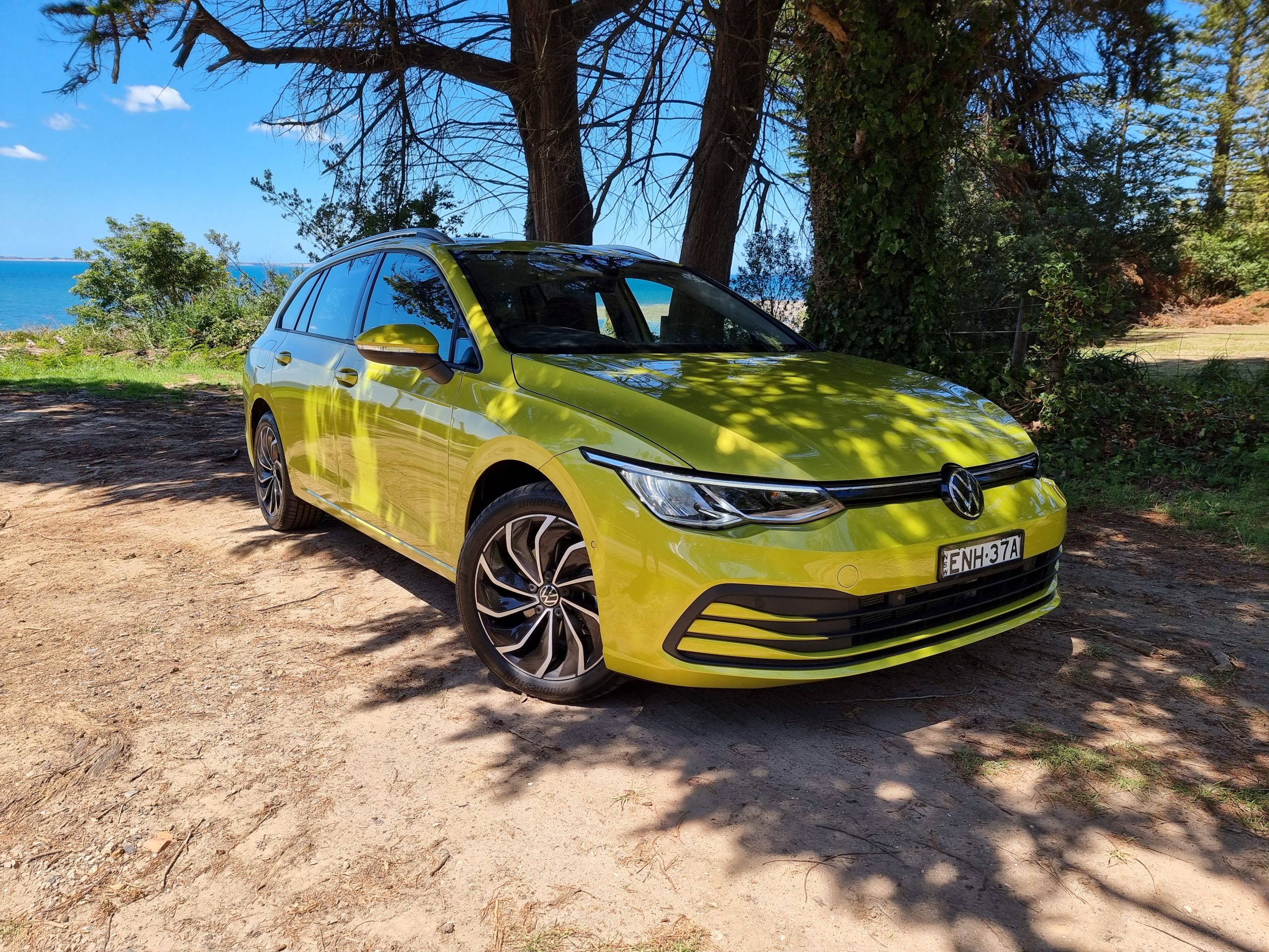 2022 VW Golf Wagon yellow front