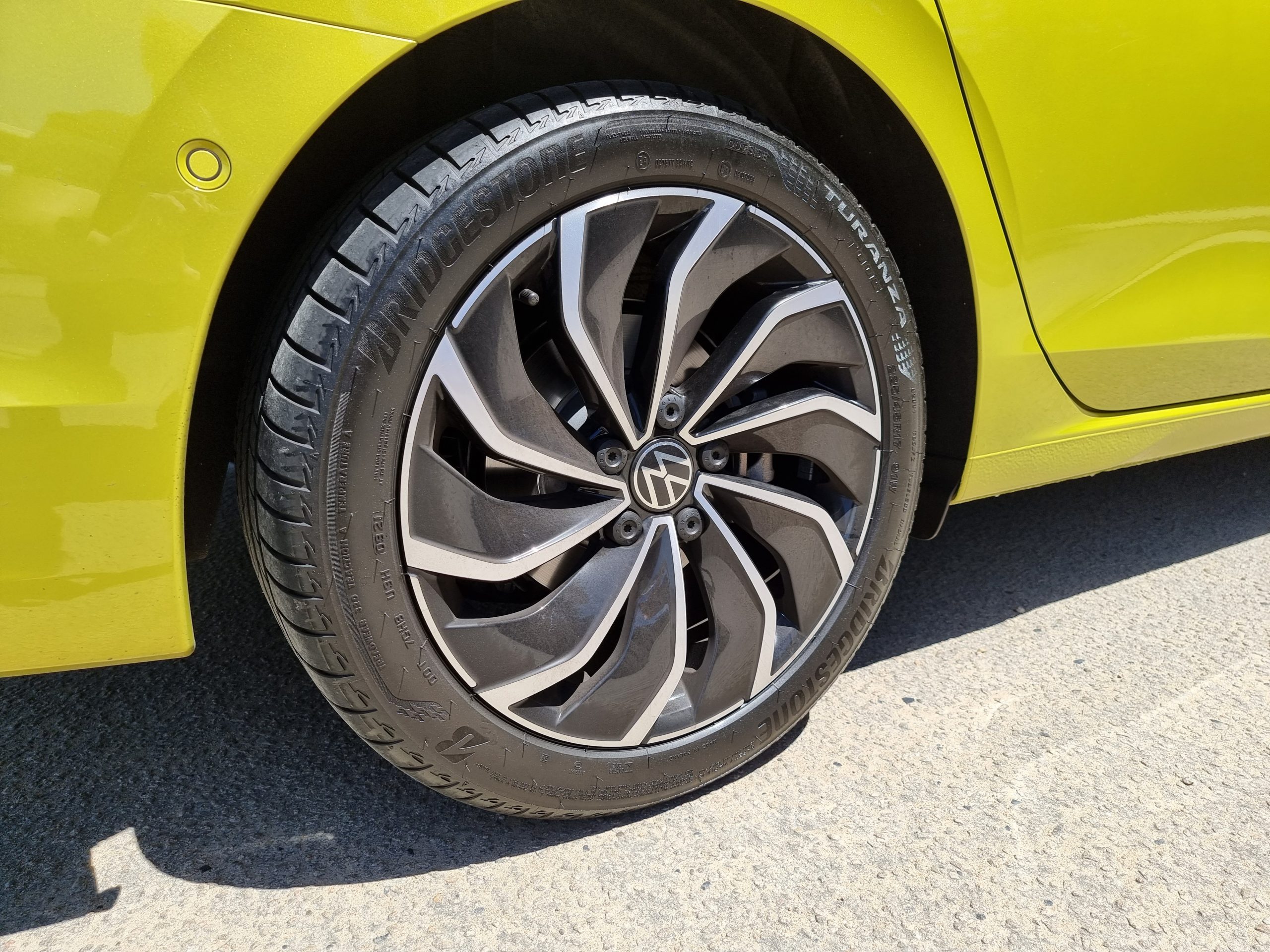 2022 VW Golf Wagon yellow alloy