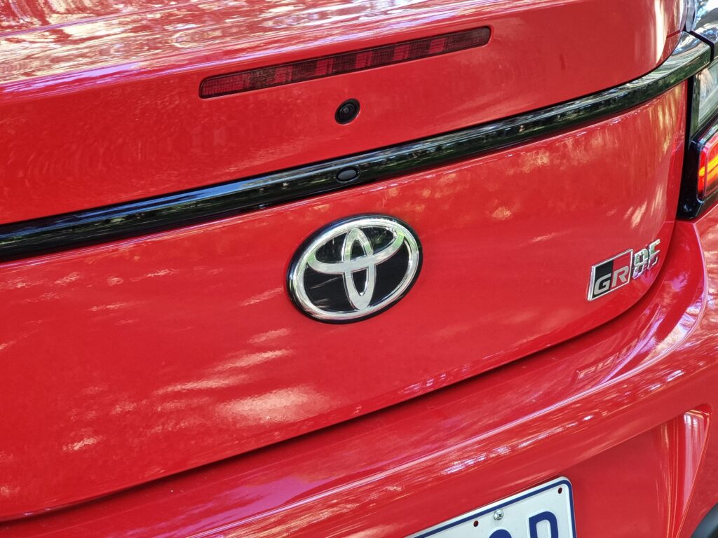 2023 red Toyota GR 86 rear logo